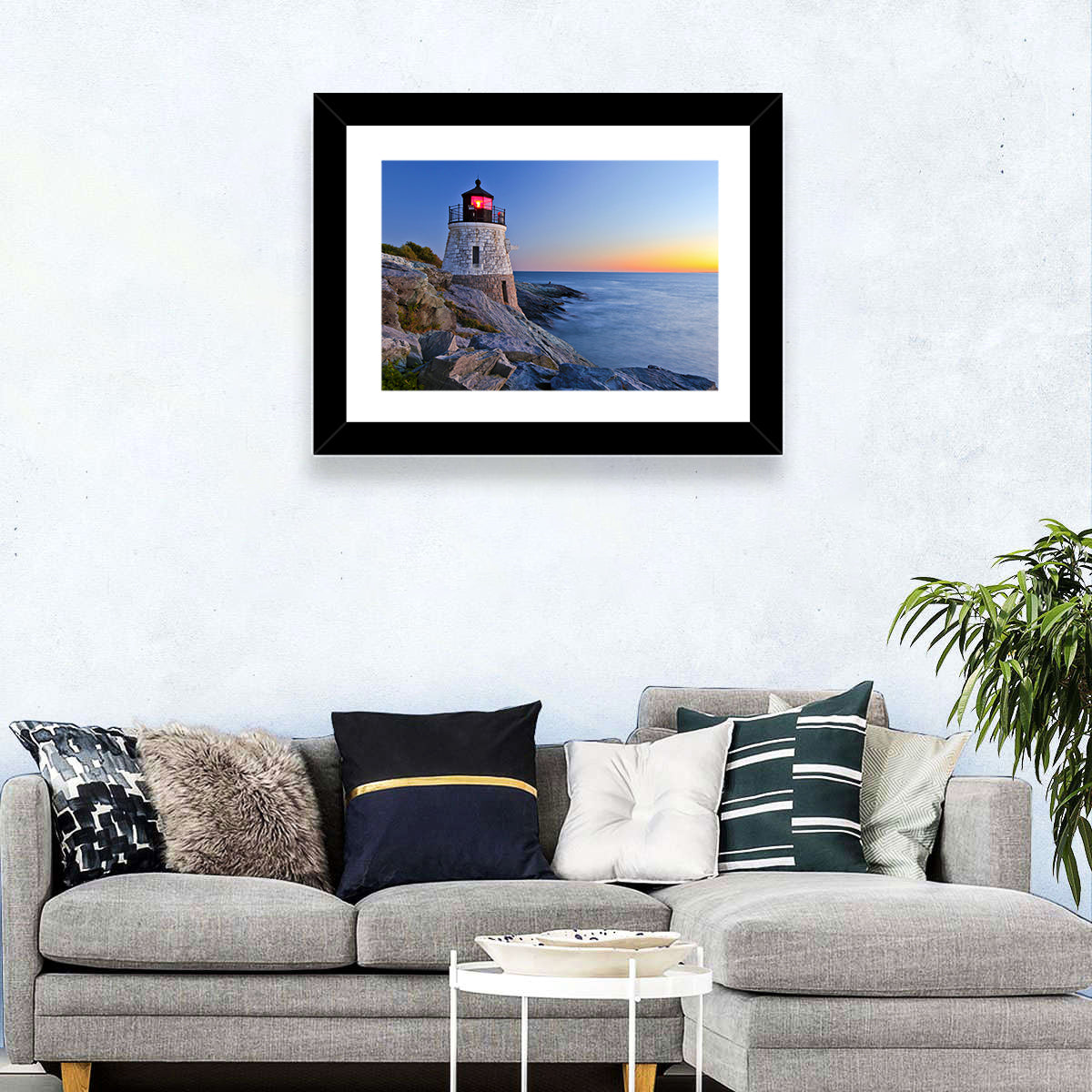 Castle Hill Lighthouse at Dusk Wall Art