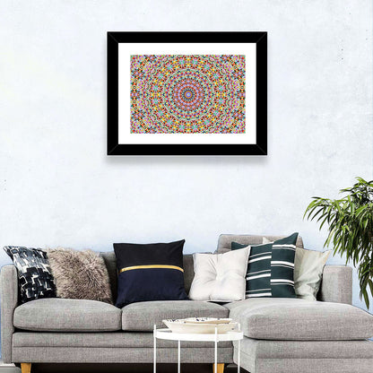Beaded Kaleidoscope Mandala Wall Art