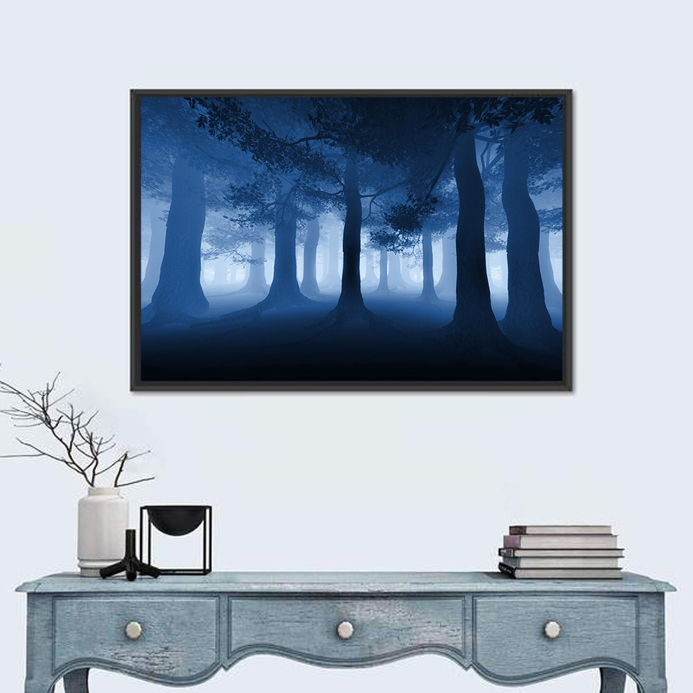 Midnight Blue Forest Wall Art