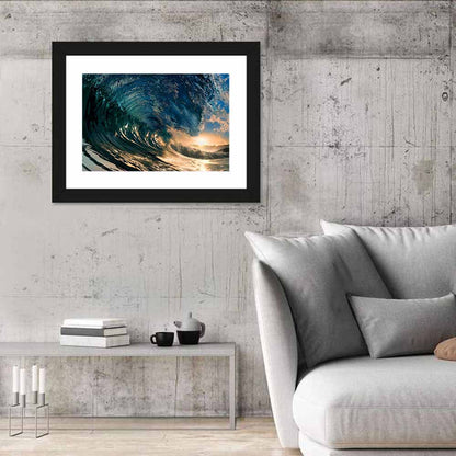 Sunset Barrel Wave Wall Art