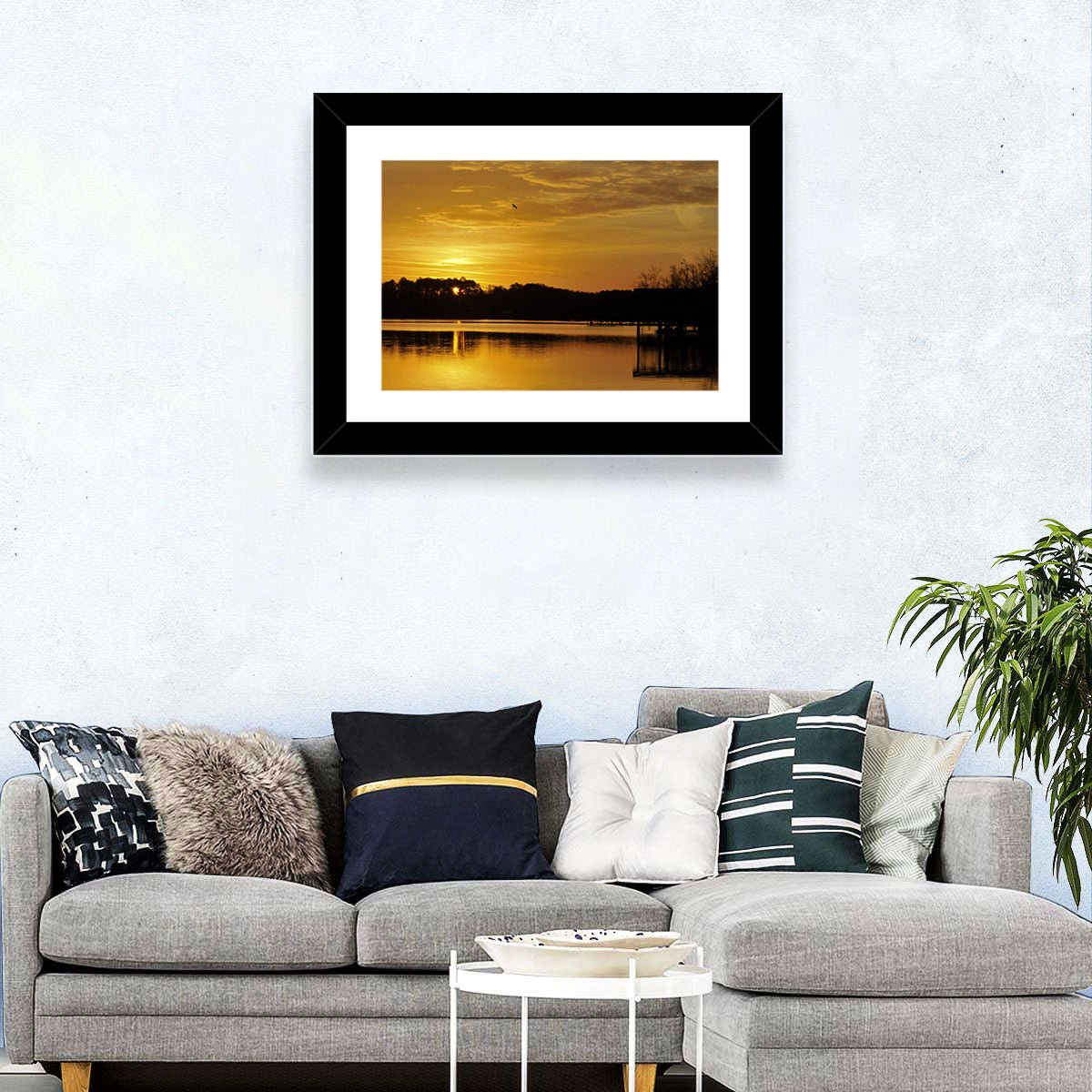 Lake Weiss Sunset Reflection Wall Art