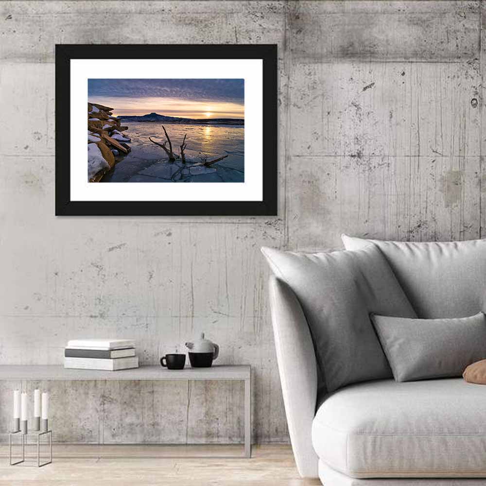 Lake Abiquiu Winter Sunset Wall Art