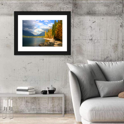 Lake Mcdonald Autumn Shoreline Wall Art