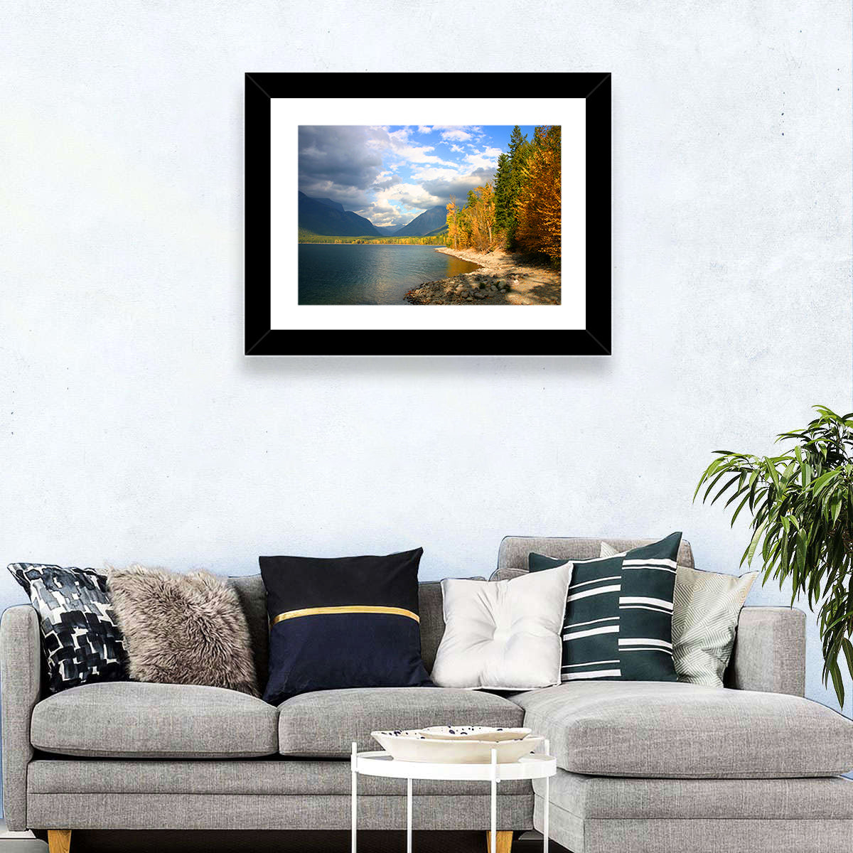 Lake Mcdonald Autumn Shoreline Wall Art