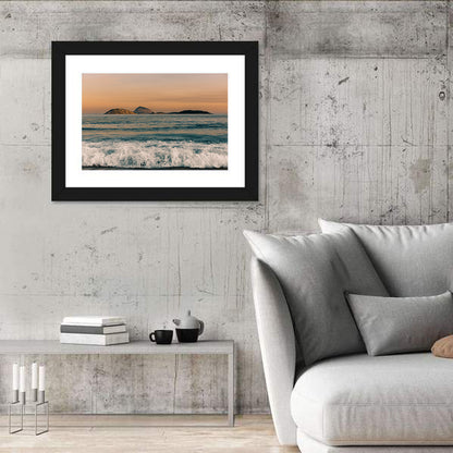 Cagarras Island Sunset Beach Wall Art