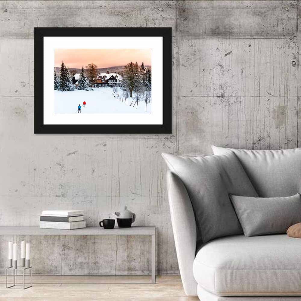 Samalova Cottage Winter Scene Wall Art