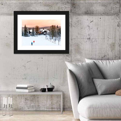 Samalova Cottage Winter Scene Wall Art