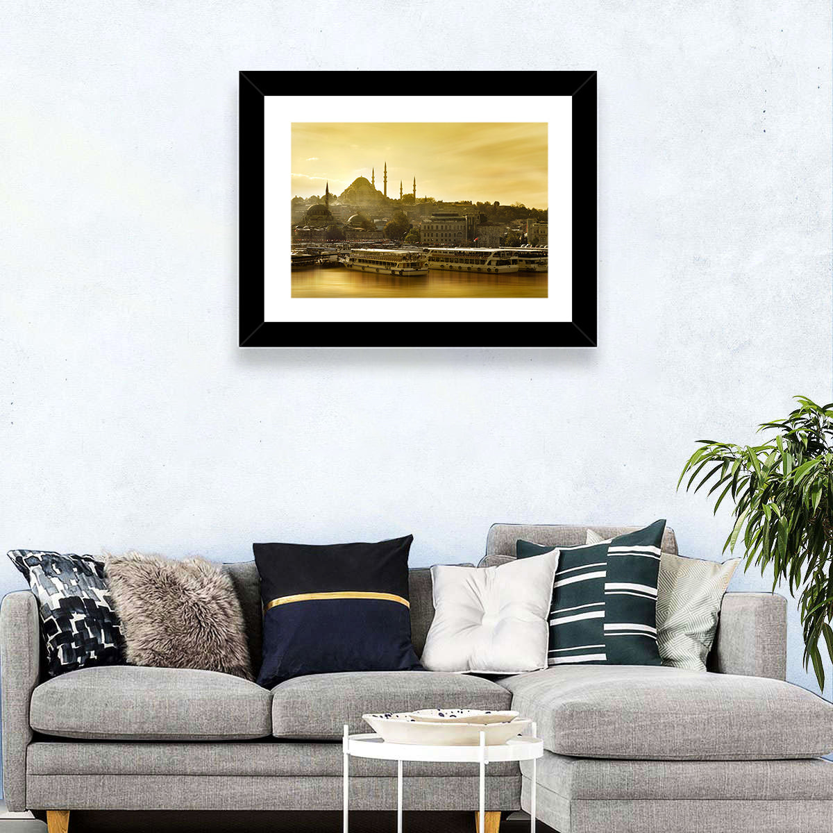Suleymaniye Mosque Sunset Silhouette Wall Art
