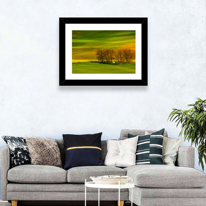 Moravian Wheat Fields with Chapel Wall Art