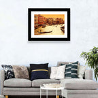 Grand Canal Gondola at Golden Hour Wall Art