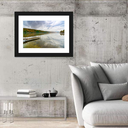 Misty Dock at Lake Squam Wall Art