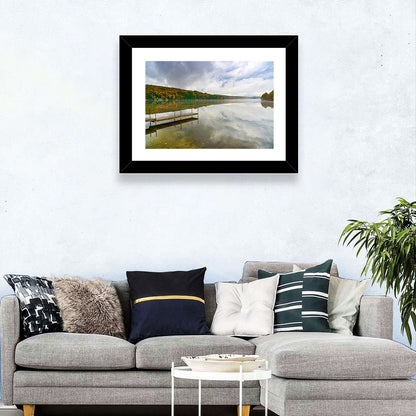 Misty Dock at Lake Squam Wall Art