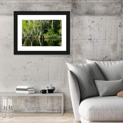 Bald Cypress and Great Blue Heron Wall Art