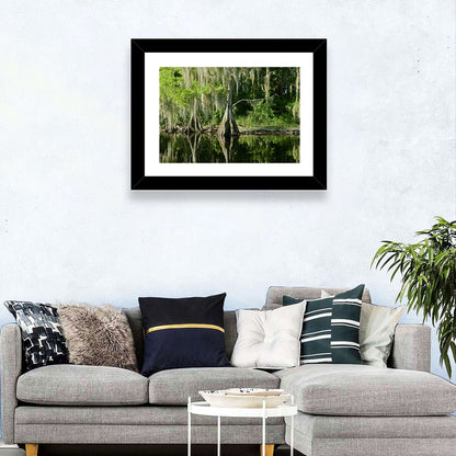 Bald Cypress and Great Blue Heron Wall Art