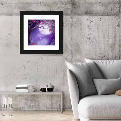 Moonlit Fantasy Rose Tree Wall Art