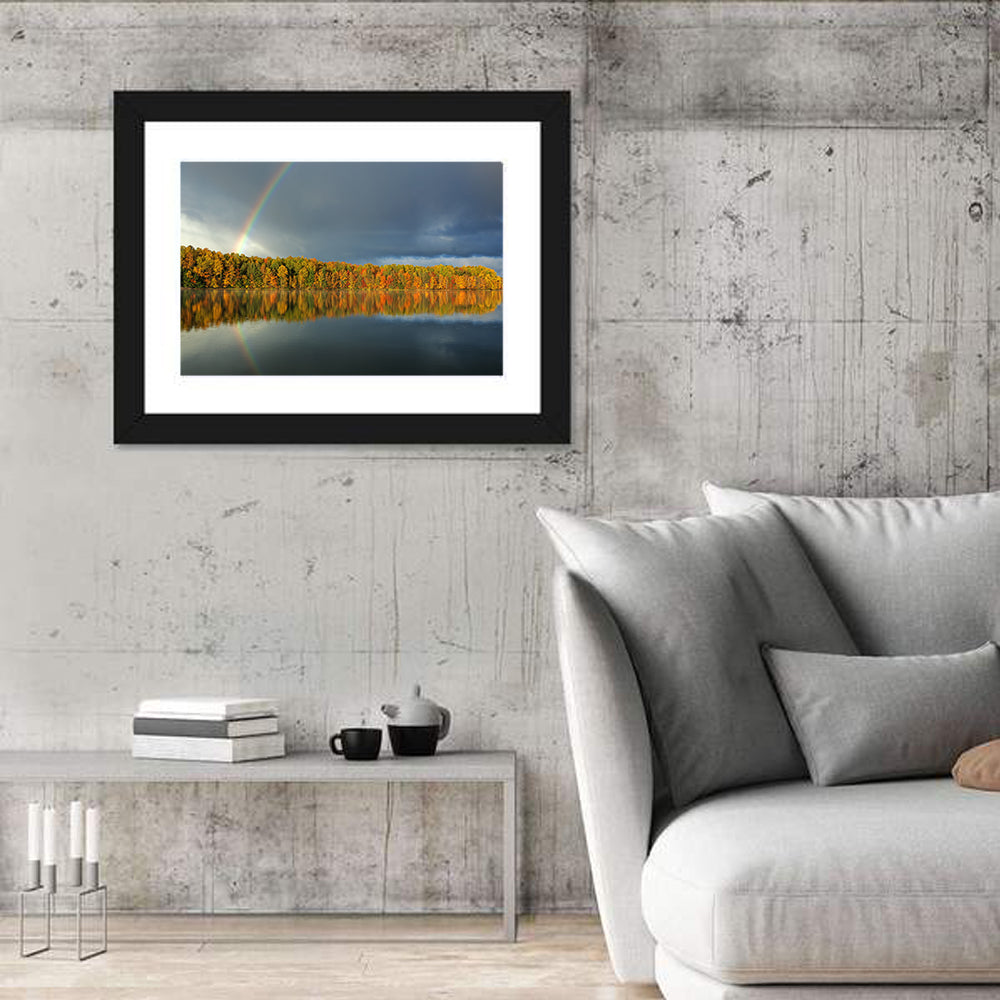 Moccasin Lake Autumn Rainbow Wall Art