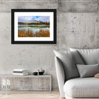 Pyramid Mountain with Golden Grasses Wall Art