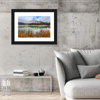 Pyramid Mountain with Golden Grasses Wall Art