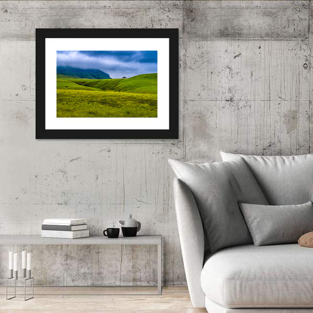 Dragon Mountains with Lone Tree Wall Art