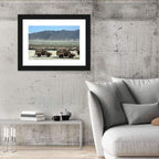 Mrap Vehicles in Desert Landscape Wall Art