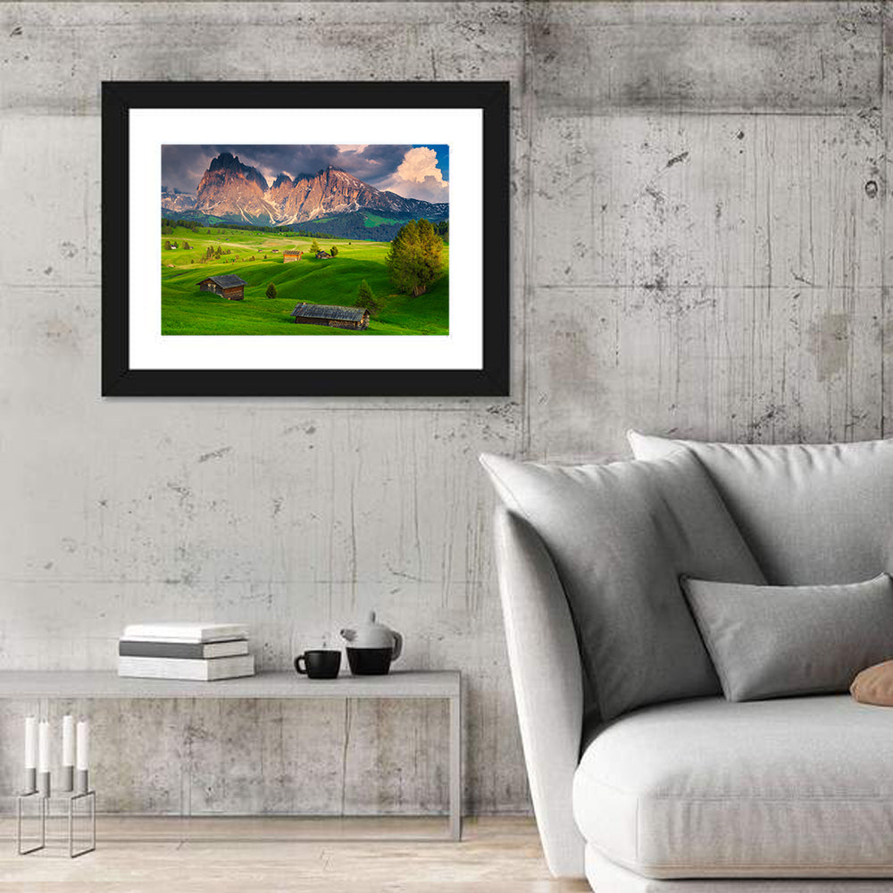 Alpe Di Siusi Meadow, Castelrotto Wall Art in a room, landscape