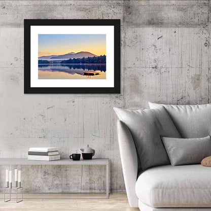 Lake Placid Dock at Dawn Wall Art