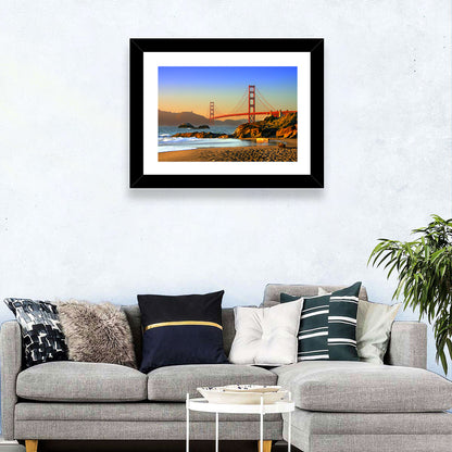 Golden Hour at the Golden Gate Bridge Wall Art
