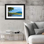 Lake George Boathouse in Autumn Wall Art