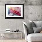 Pink and Gold Fluid Abstract Wall Art