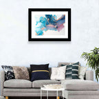 Fluid Ink with Metallic Gold Accents Wall Art