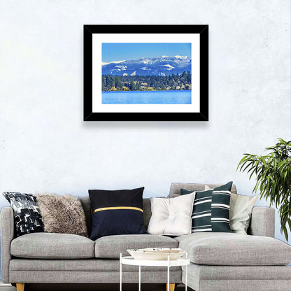 Lake Washington Snow-capped Peaks Wall Art