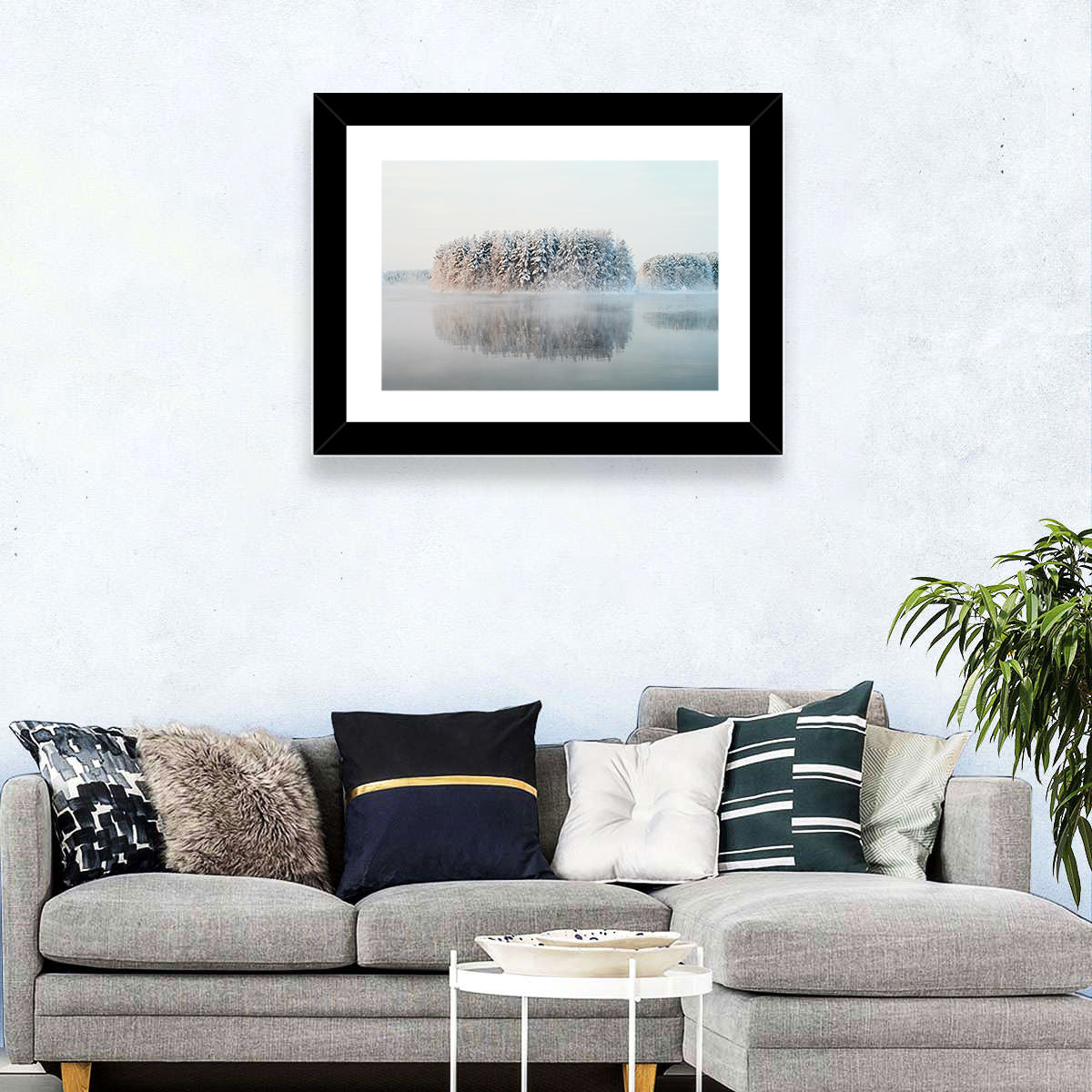 Misty Karelia Lake Wall Art
