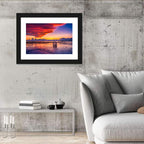 Lake Baikal Ice at Sunset Wall Art