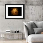 Golden Hologram Globe Wall Art