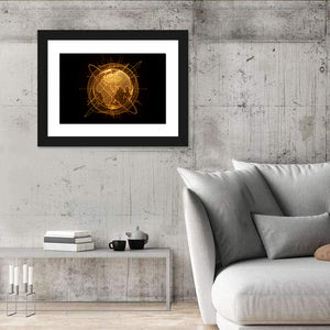 World Map Hologram Wall Art