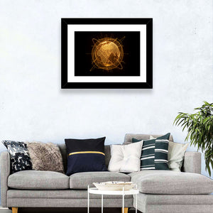 World Map Hologram Wall Art