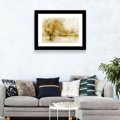 Sepia Orchard Pathway Wall Art