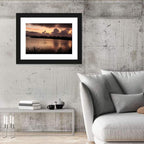 Lake Diatas Sunset with Boat Wall Art