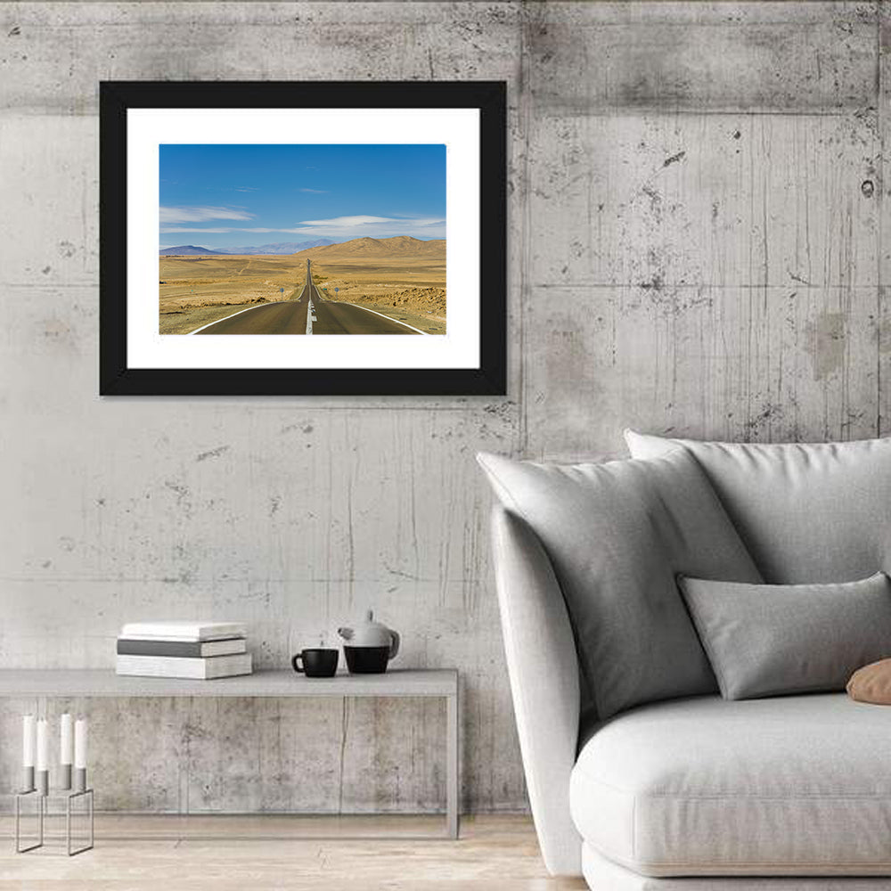 Atacama Road to the Horizon Wall Art in a room, landscape