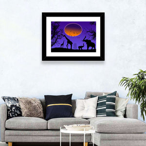 Wild Animals Silhouette Wall Art