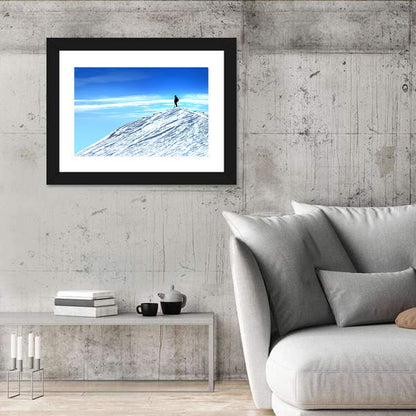Mountaineer Summit Silhouette Wall Art