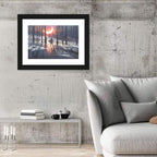 Lone Traveler in Winter Forest Wall Art