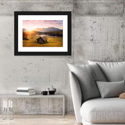 Sunrise Over Geroldsee Cabin Wall Art