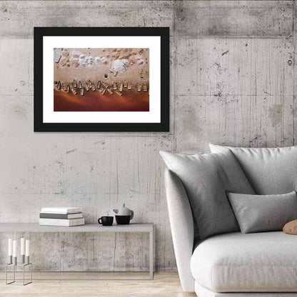 Lake Retba Aerial View Wall Art