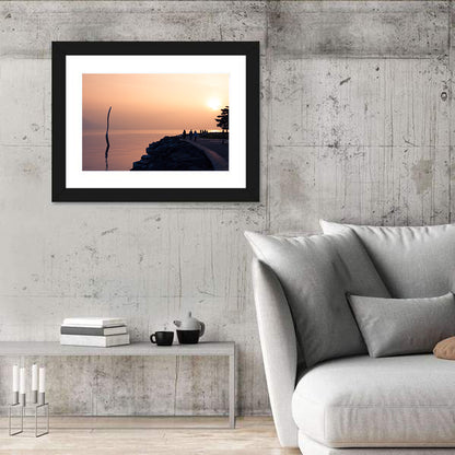 Lake Leman Sunset Sculpture Wall Art