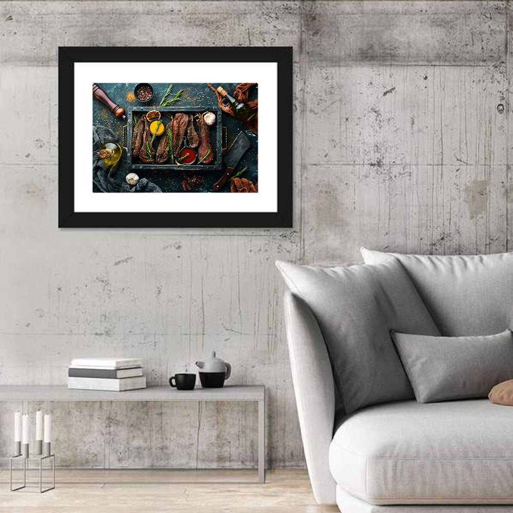 Charcuterie Tray with Dried Chicken Wall Art
