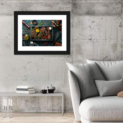 Charcuterie Tray with Dried Chicken Wall Art