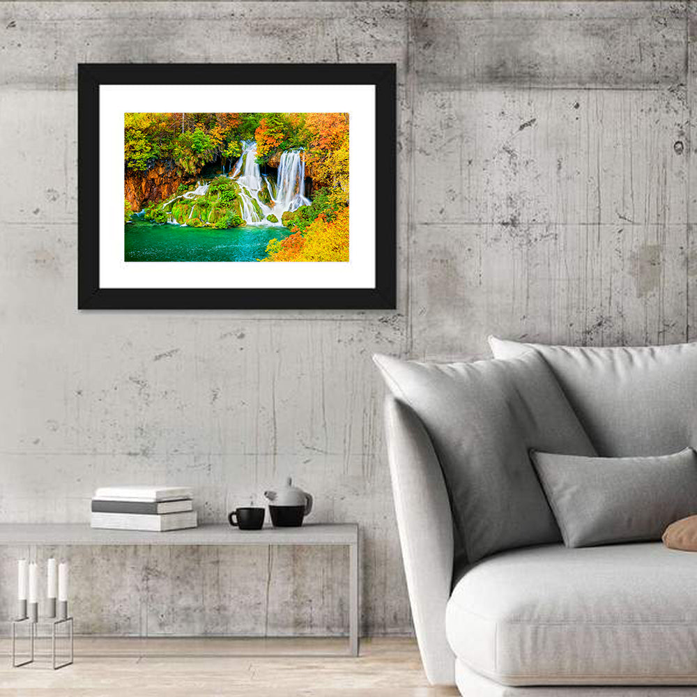 Plitvička Jezera Autumn Falls Wall Art