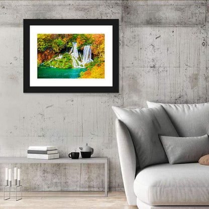Plitvička Jezera Autumn Falls Wall Art