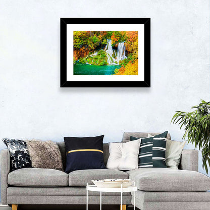 Plitvička Jezera Autumn Falls Wall Art